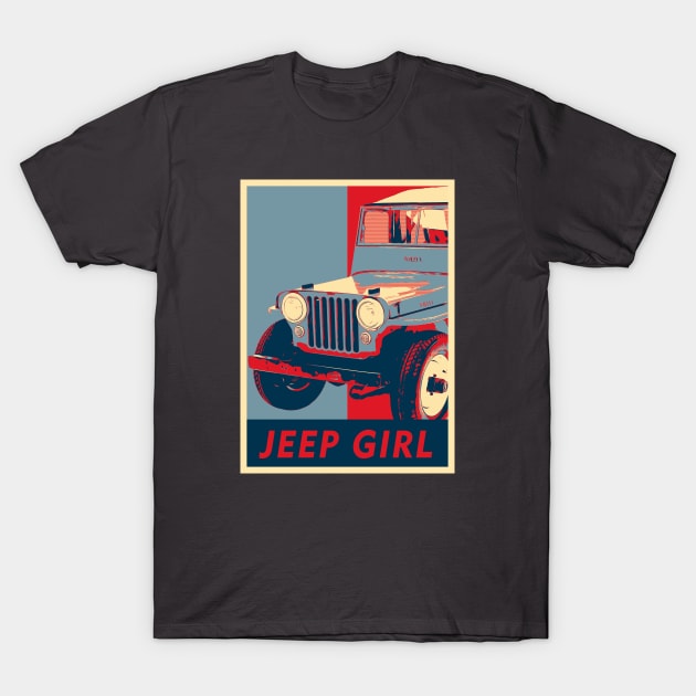 Jeep Girl T-Shirt by Girladies Artshop